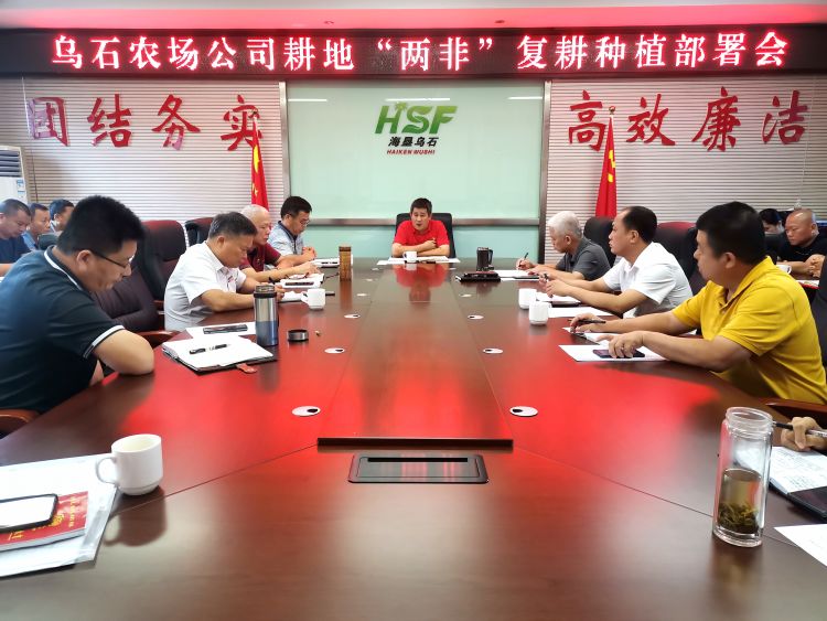 烏石農(nóng)場(chǎng)公司召開(kāi)耕地“兩非”復(fù)耕種植工作部署會(huì)